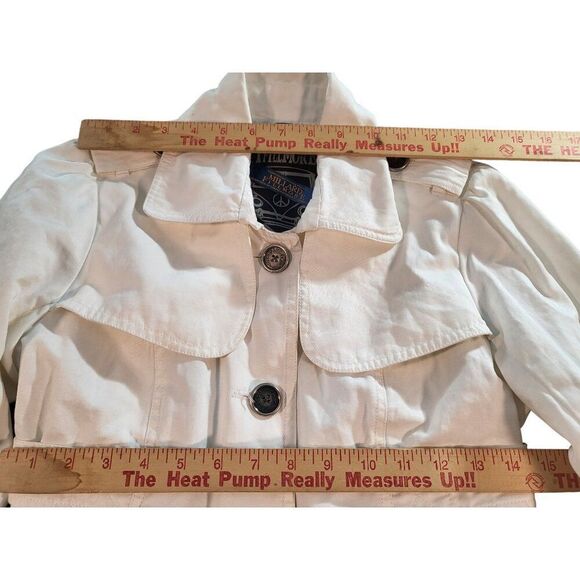 Millard Fillmore MF-13 Pea Coat Women Sz XS 4 Button Utility White Work Winter - Picture 6 of 9